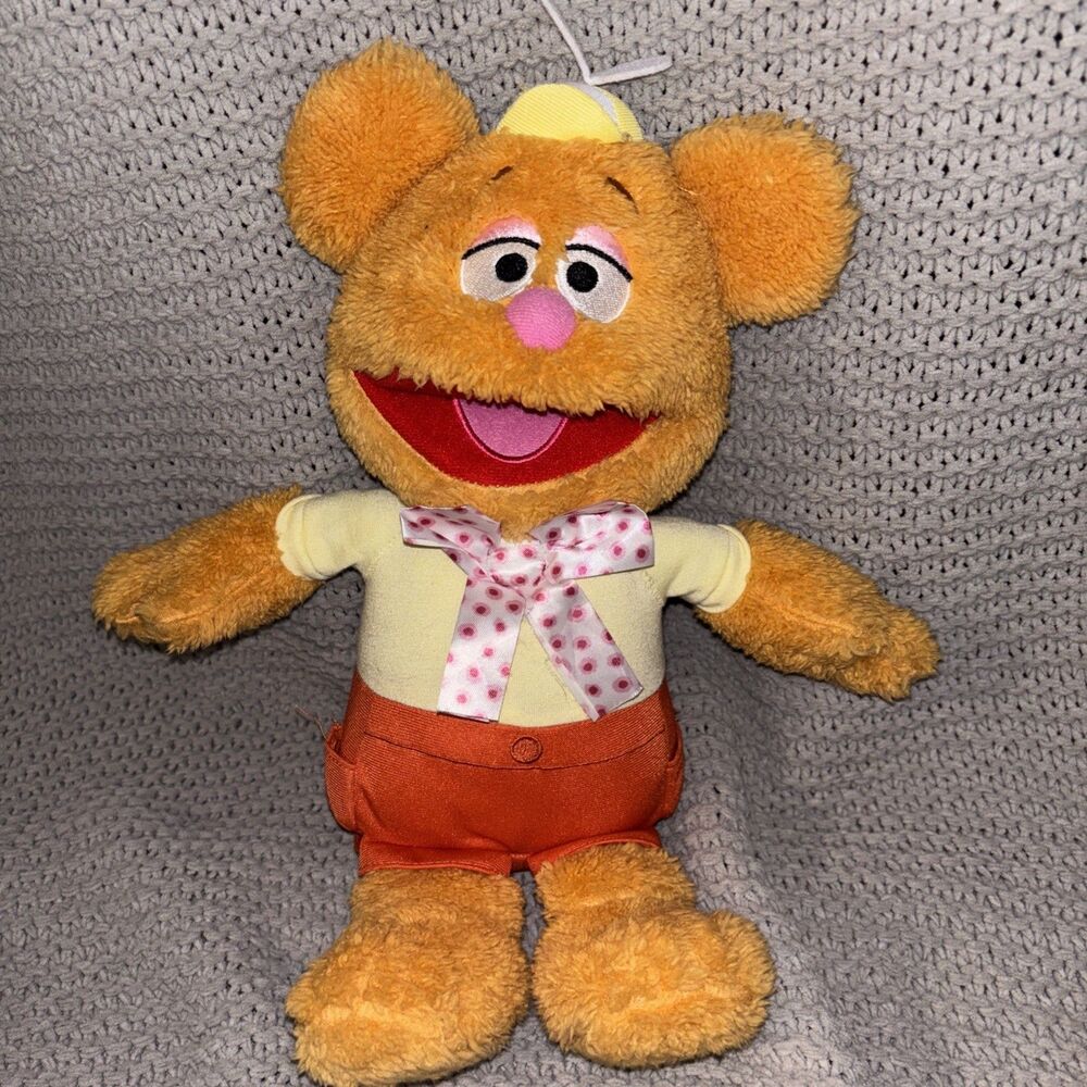 Disney Muppet Babies FOZZIE BEAR 14” Talking Laughing Plush Toy Just Play TESTED